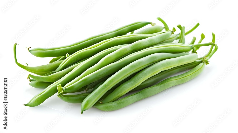 Green beans isolated on a white background Green beans isolated on a white background