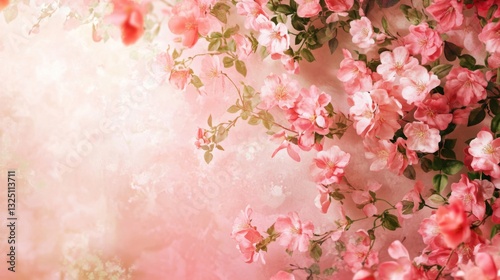 Wallpaper Mural Pink Roses Floral Background Soft Pastel Colors Torontodigital.ca
