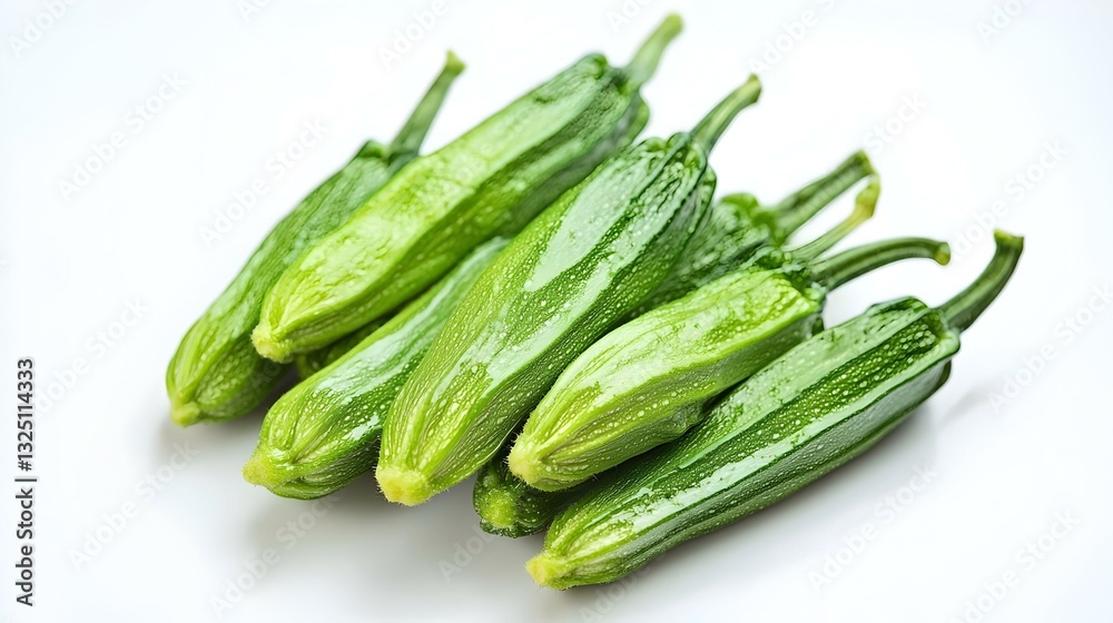 Fresh home-grown zucchini flowers on a white Fresh home-grown zucchini flowers on a white