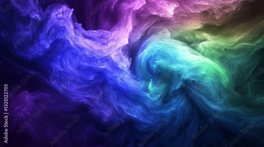 Obraz premium Abstract Colorful Swirls and Waves Background