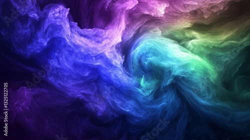 Abstract Colorful Swirls and Waves Background