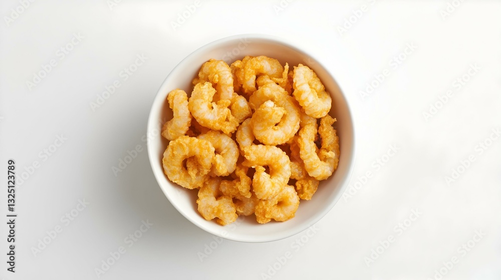 Fried calamari in bowl with condiment on white Fried calamari in bowl with condiment on white