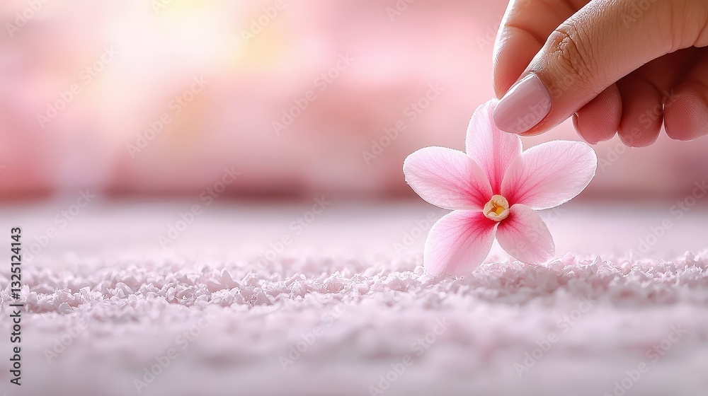 Meditation and breathing discipline with a flower tranquil setting close-up photography nature's serenity Meditation and breathing discipline with a flower tranquil setting close-up photography nature's serenity