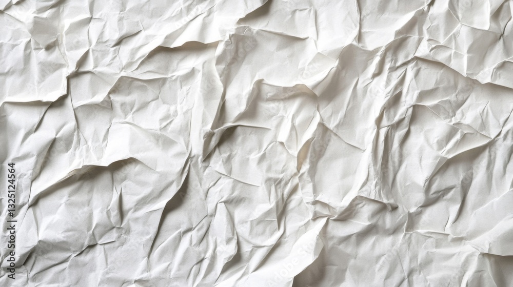 Obraz premium Crumpled White Paper Texture Background