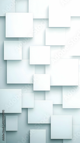 Wallpaper Mural Abstract 3D White Geometric Background Torontodigital.ca