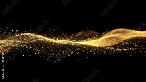 Abstract background of long explosure tale light on black ,Technology backgroud