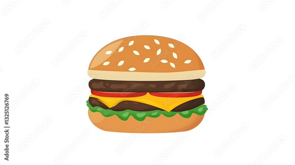 Classic hamburger on white background Classic hamburger on white background