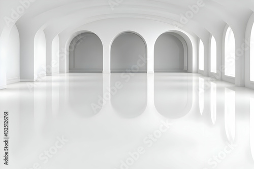 White Architectural 3D Render Background