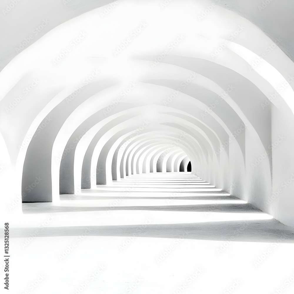 Obraz premium Abstract White Archway Background Illustration