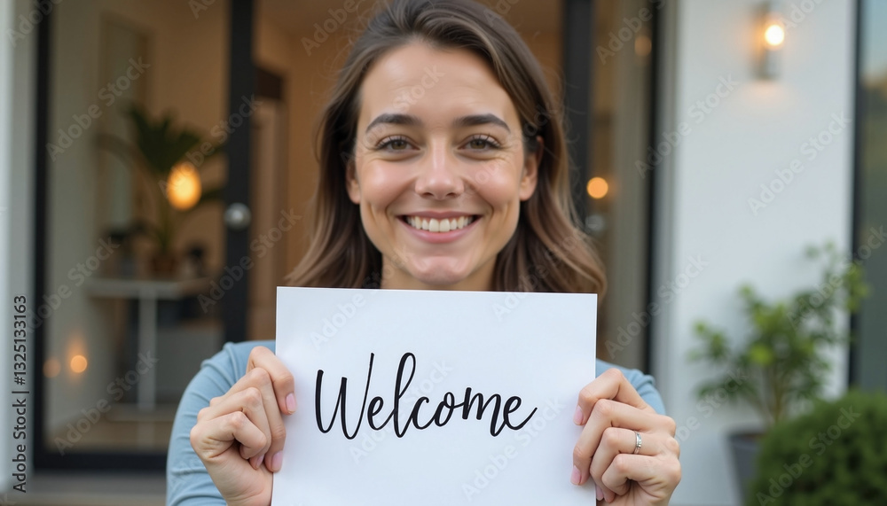 Smiling woman holding Smiling woman holding