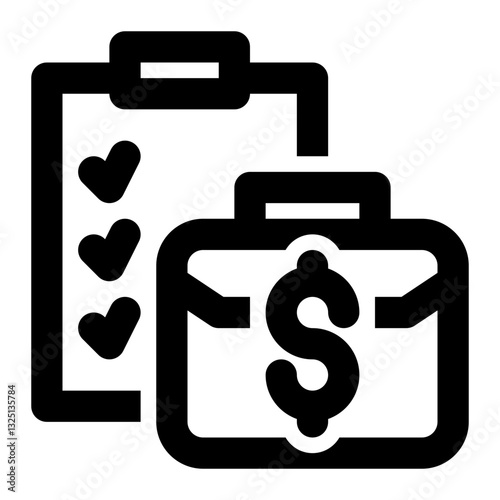 Management, Business Management, Business Outline Icon
