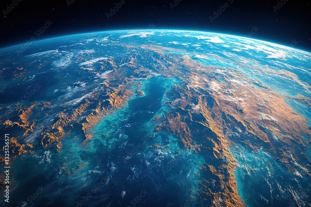 Fototapeta premium Satellite images display Earth's natural beauty and geographical features