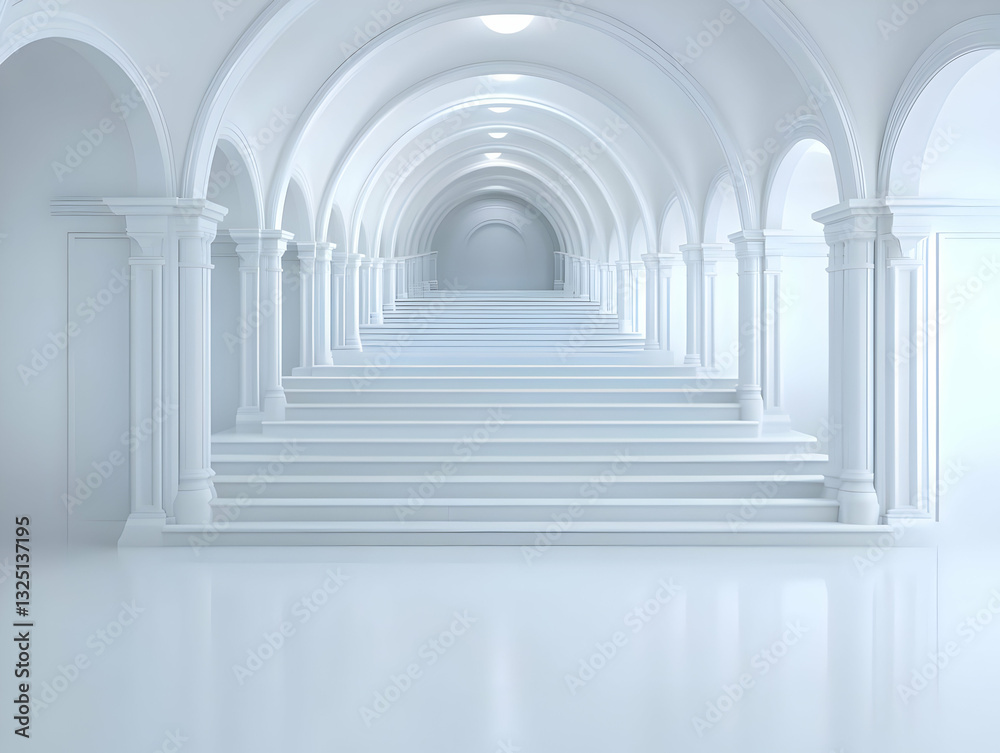White Architectural 3D Background Render White Architectural 3D Background Render