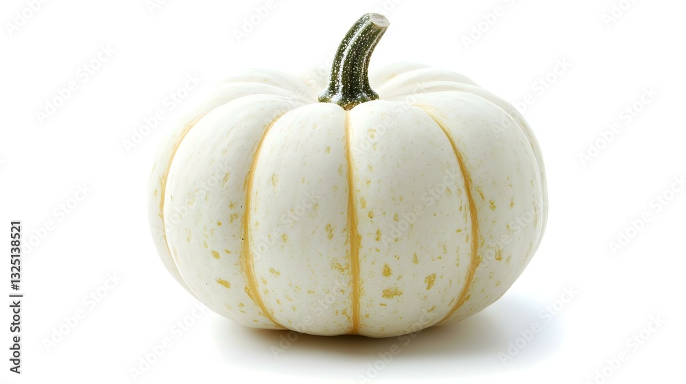 Single white mini pumpkin isolated on a white Single white mini pumpkin isolated on a white
