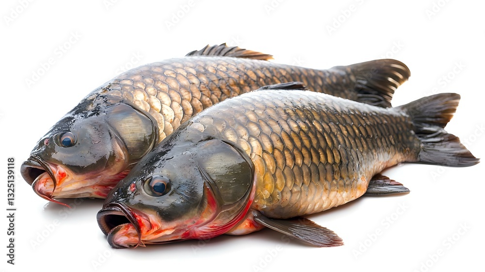 Two fresh hilsa fish close view on isolated Two fresh hilsa fish close view on isolated
