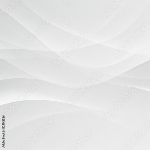 Smooth White Abstract Background with Subtle Curves and Lines