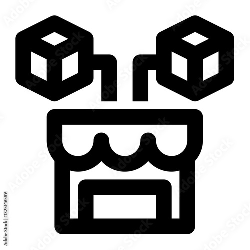 Business Diversification, Product Diversification, Market Expansion Outline Icon
