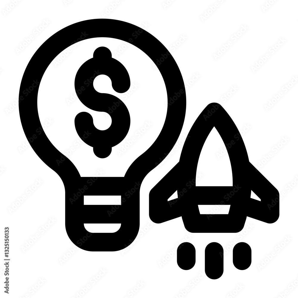 Business Startup, Startup, Business Outline Icon
