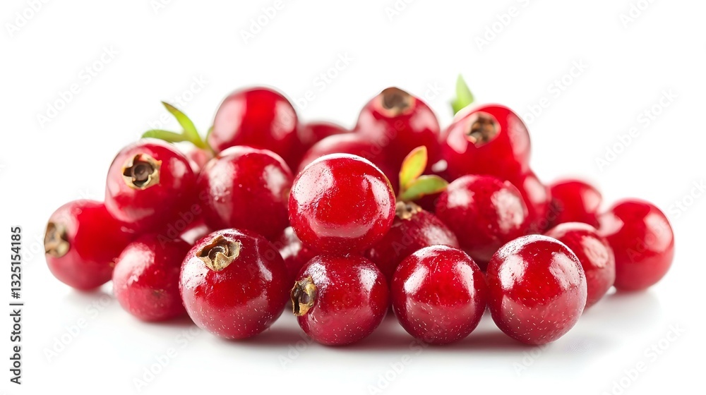cowberries isolated on white background cowberries isolated on white background