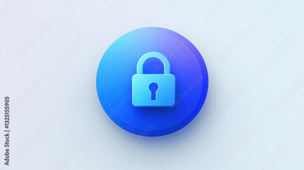 A blue circular icon featuring a padlock, symbolizing security and protection. A blue circular icon featuring a padlock, symbolizing security and protection.