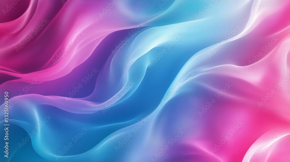 Fototapeta premium Abstract Pink and Blue Flowing Fabric Texture Background