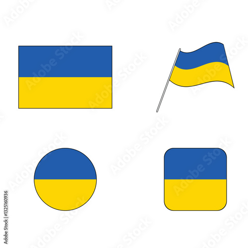 Flag Of Ukraine. National flag of Ukraine.