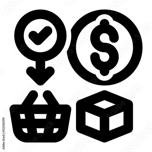 Order to Cash, OTC, O2C Outline Icon
