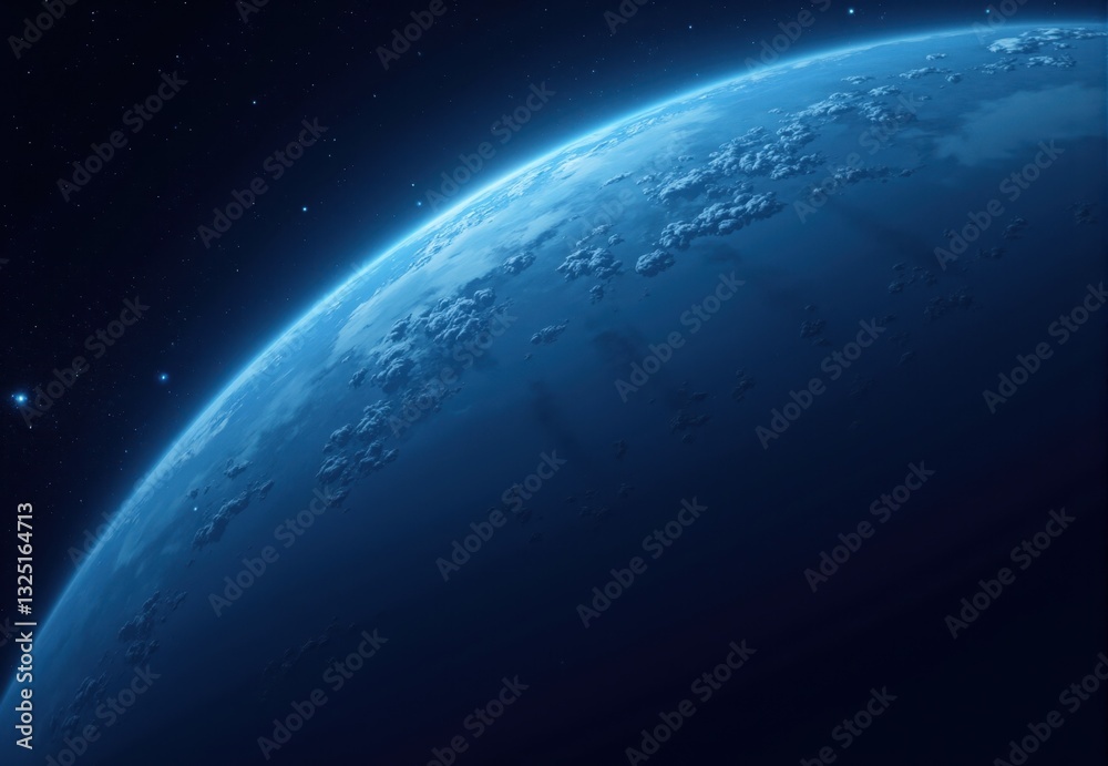 Fototapeta premium Nighttime Earth Viewed from Space