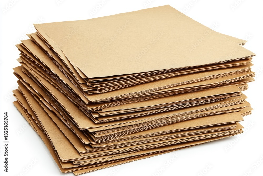 Stack of brown paper sheets Stack of brown paper sheets