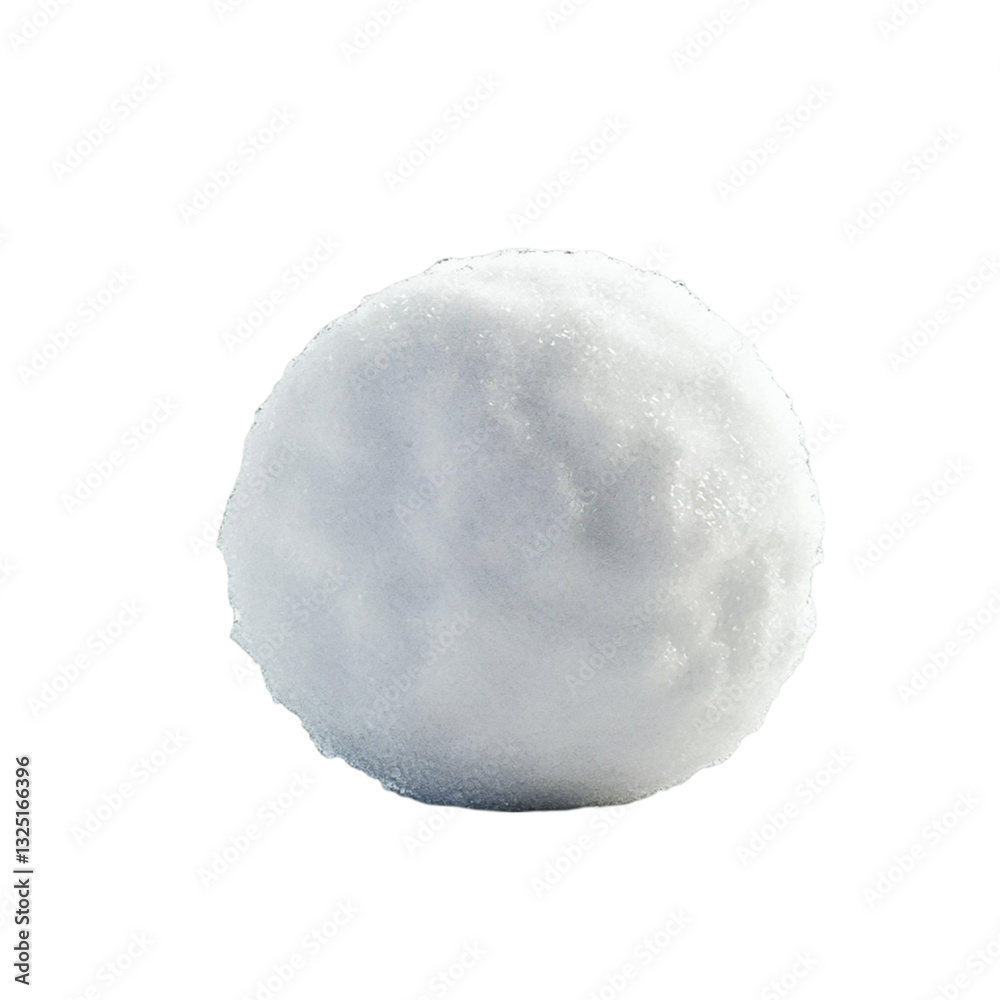 Fototapeta premium Perfect Snowball Winter Fun isolated on transparent background