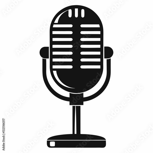 retro microphone icon
