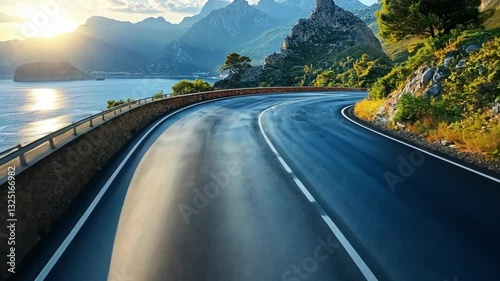 Coastal Highway at Sunrise: A Scenic Drive
