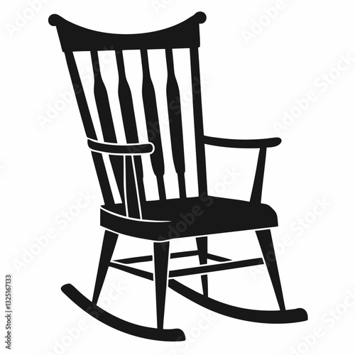 wooden rocking chair