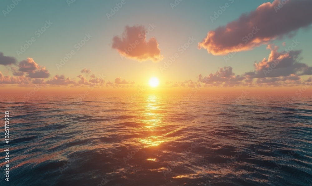 Fototapeta premium Sunset over the Ocean