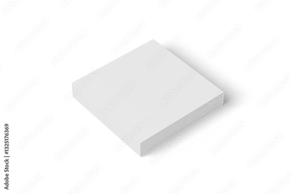 3D Illustration. Box mockup isolated. Top view 3D Illustration. Box mockup isolated. Top view