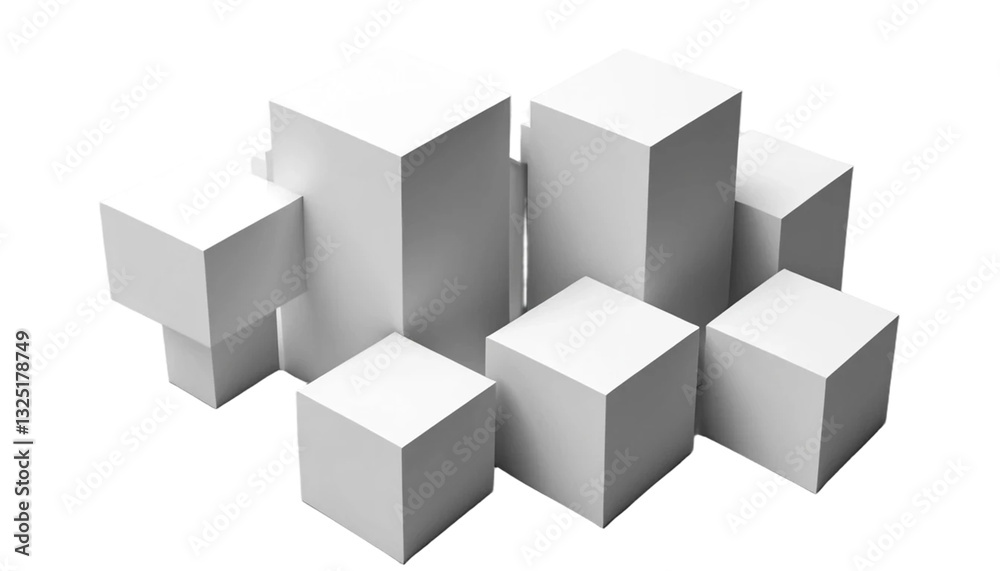 Obraz premium Three dimensional render On white background PNG