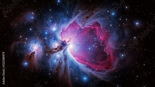 Ultra-hd cosmic nebula with long-exposure effects.