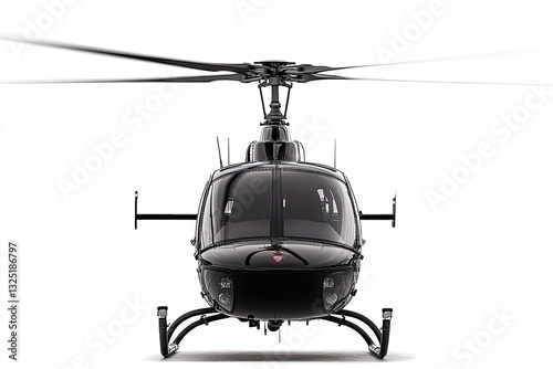 Black helicopter, front view
