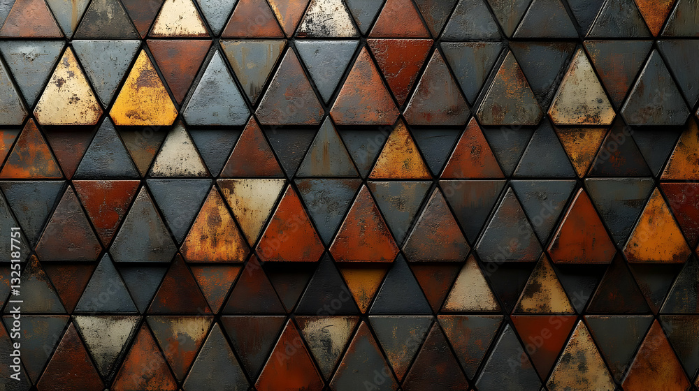 Abstract Rusty Metal Triangles Pattern Abstract Rusty Metal Triangles Pattern