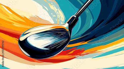 An abstract colorful representation of a golf club image