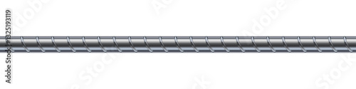 Reinforcement steel bar. High-quality steel bar vector. Steel building armature. 3d illustration isolated on a white background vector