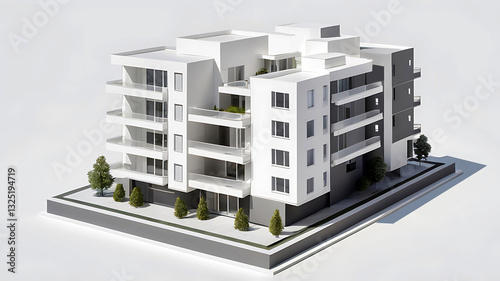 集合住宅、ビルの建築模型