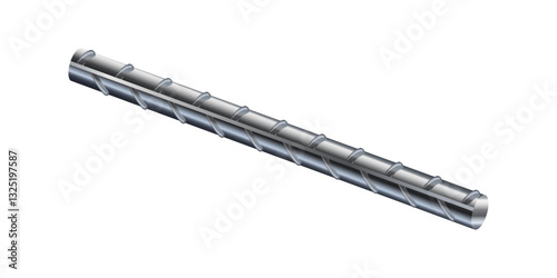 Reinforcement steel bar. High-quality steel bar vector. Steel building armature. 3d illustration isolated on a white background vector.