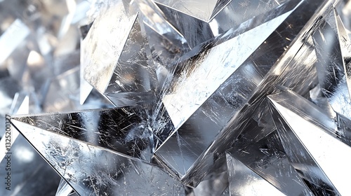 Abstract Crystal Formation. Background Light Refraction