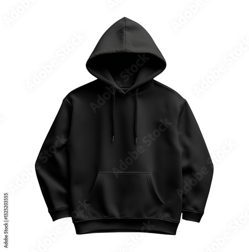 Balck Hoodie Mockup on transparent background