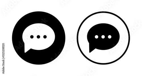 Chat icon logo design. speech bubble sign and symbol. comment icon. message