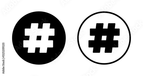 Hashtag icon logo design. hashtag sign and symbol