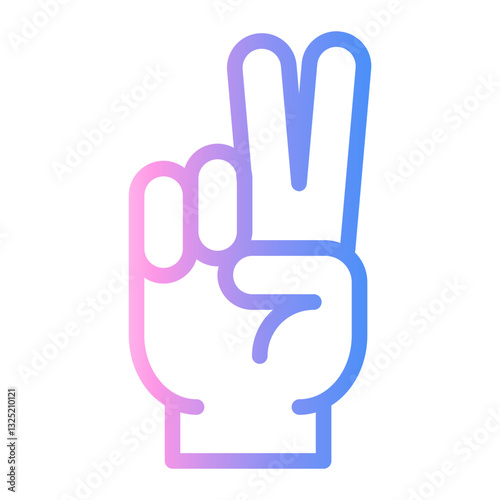 finger Line Gradient Icon