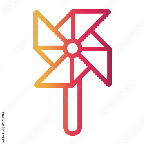 origami Line Gradient Icon