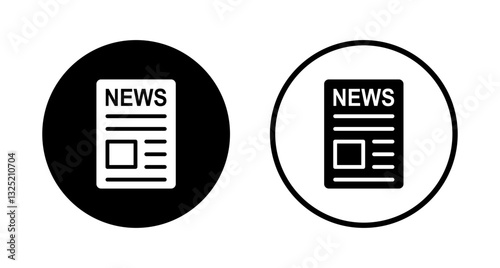 Newspaper icon logo design. news paper sign and symbolign